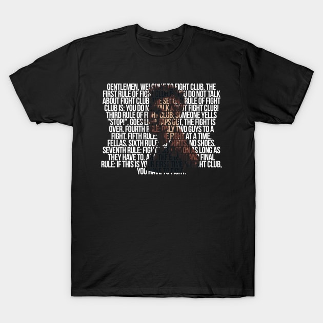 Fight Club Quotes T-Shirt by QuickMart